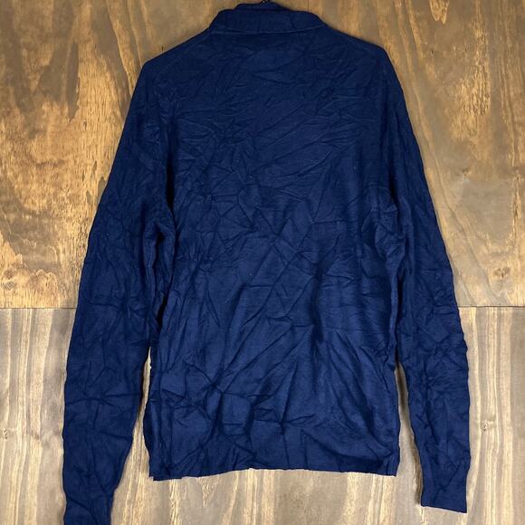 Talbots Womens Sweater Dark Blue Turtleneck Knit Pull Over Normcore XLarge - Picture 10 of 12